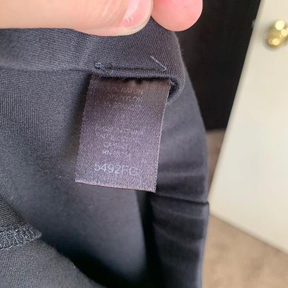 Franne Golde Black Pants XL High Rise Classic Office Stretch Knit Comfort Pants - Picture 6 of 7